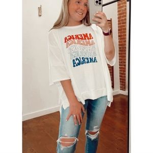 America Oversized Boxy Tee